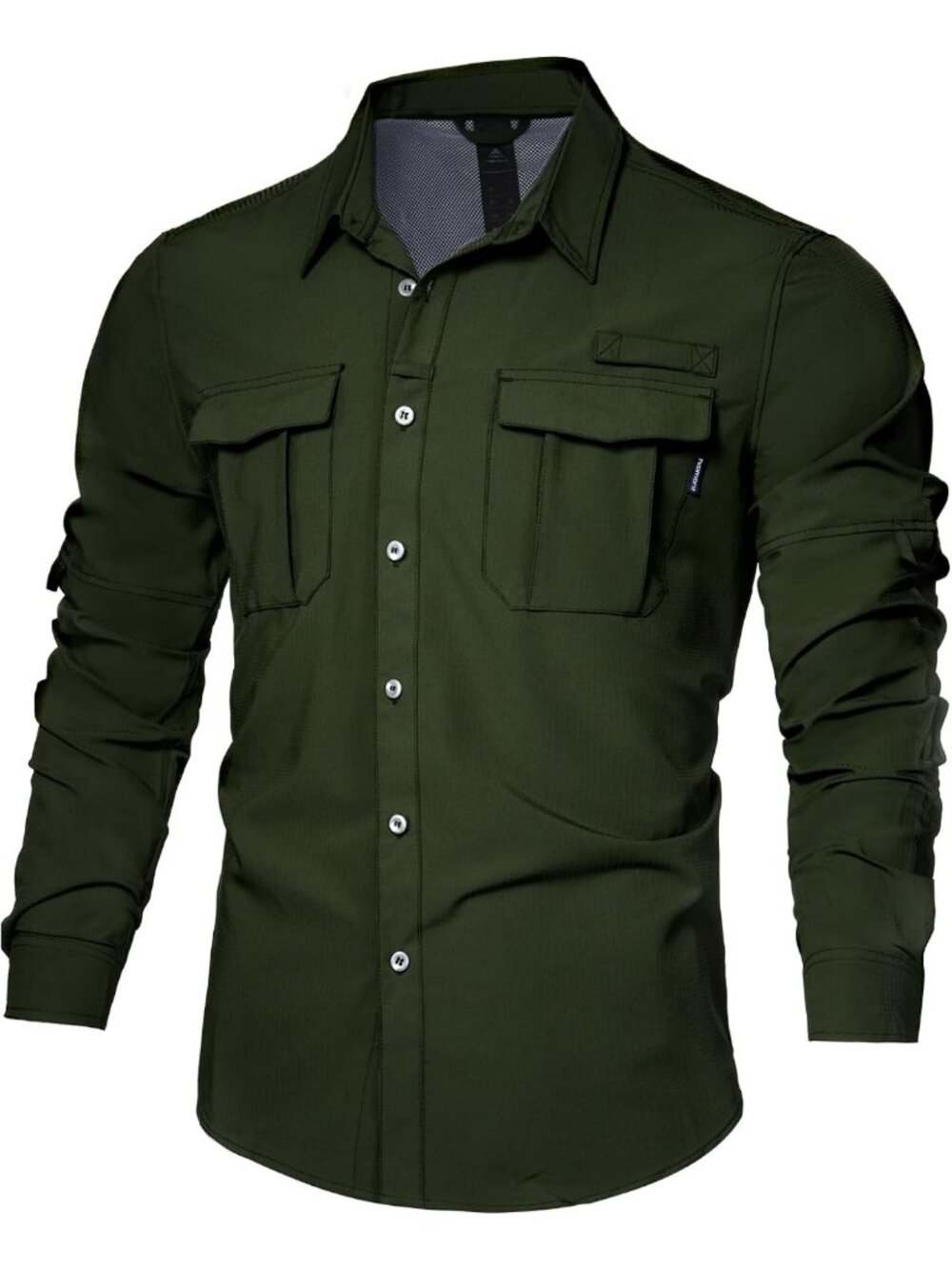 Men's UPF 50+ Long Sleeve Hiking Shirt, Lightweight, Quick-Dry Outdoor Top